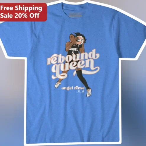 Rebound Queen Basketball Fan Tee Angel Reese Inspired WNBA Women's Graphic Shirt