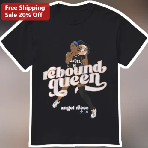 Rebound Queen Basketball Graphic Tee Angel Reese WNBA Fan Gift for Women
