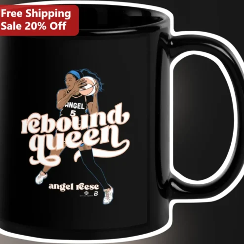 Rebound Queen Mug Angel Reese Basketball Fan Gift Ceramic Coffee Cup for Women