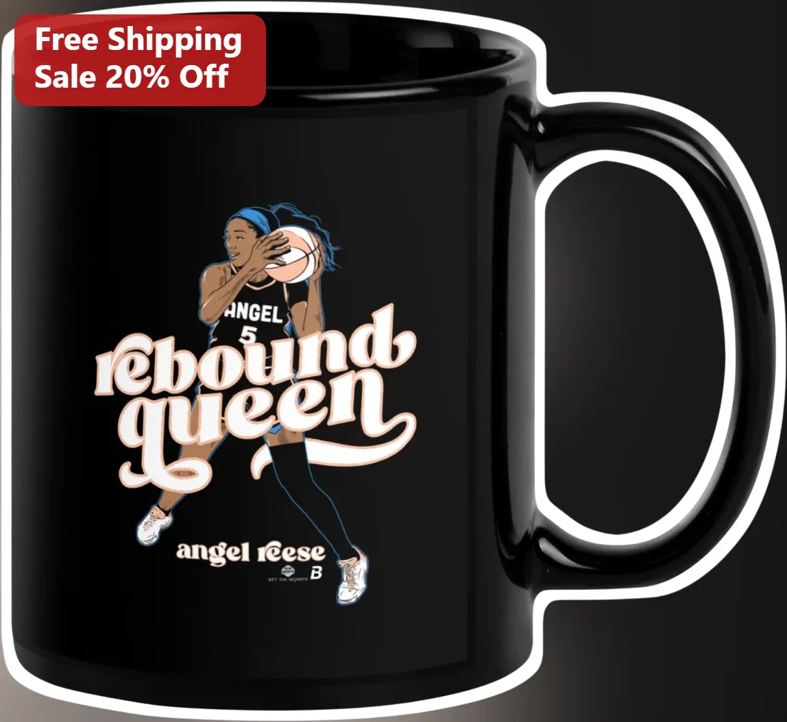 Rebound Queen Mug Angel Reese Basketball Fan Gift Ceramic Coffee Cup for Women