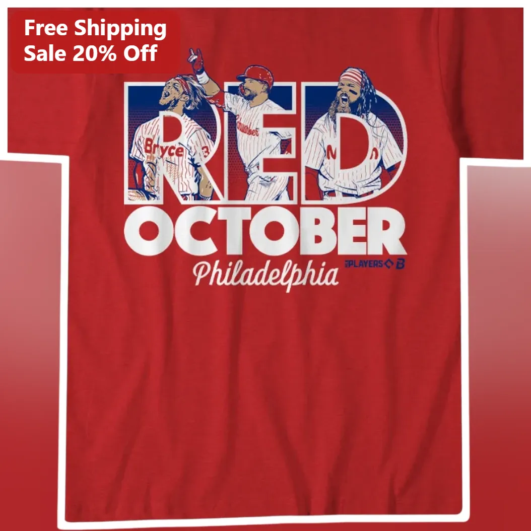 Red October Philadelphia Phillies Tee Bryce Harper Baseball Fan Gift