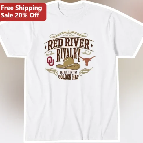 Red River Rivalry Battle for the Golden Hat Vintage College Football Tee