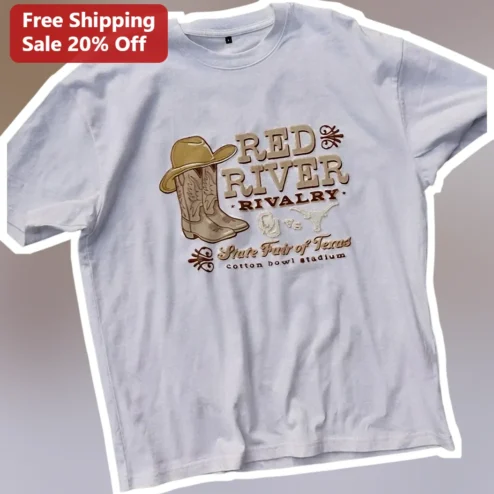 Red River Rivalry State Fair Of Texas Cotton Bowl Stadium Tee Vintage Western College Football Game Day Shirt