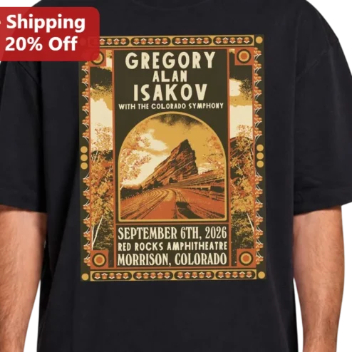 Red Rocks Amphitheatre Vintage Concert Poster Tee Retro Morrison Colorado Gift
