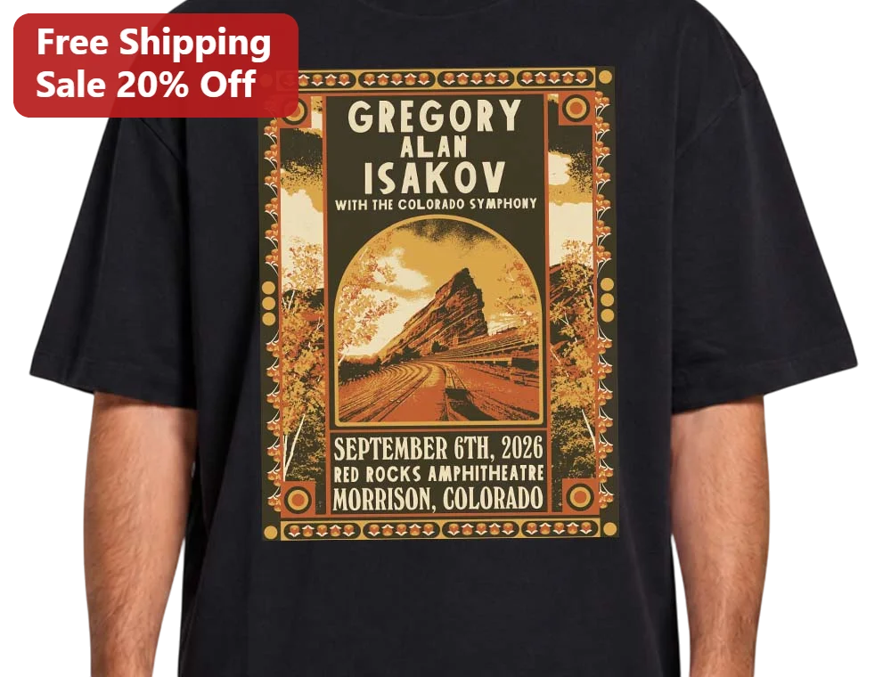 Red Rocks Amphitheatre Vintage Concert Poster Tee Retro Morrison Colorado Gift