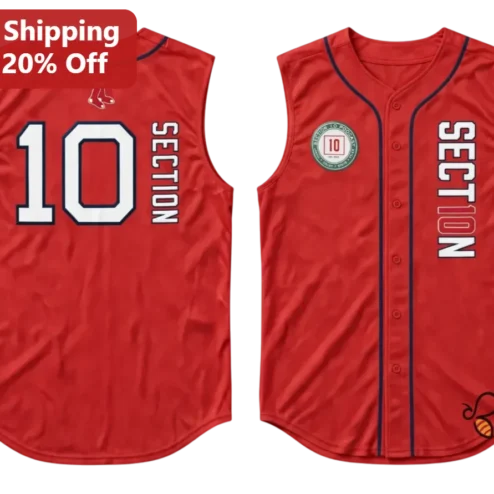 Red Sleeveless Baseball Jersey Custom Team Uniform Vest for Men Women Youth