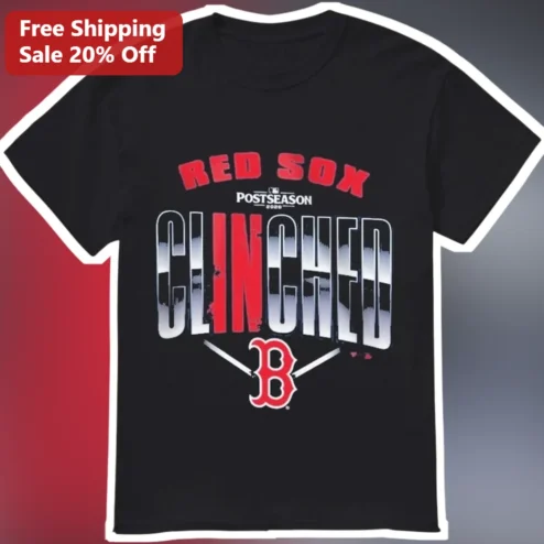 Red Sox Postseason 2024 Clinched Tee Boston Red Sox Playoffs Fan Gift