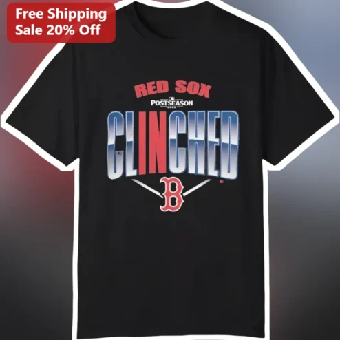 Red Sox Postseason Clinched Tee Boston Baseball Playoff Victory Shirt Gift