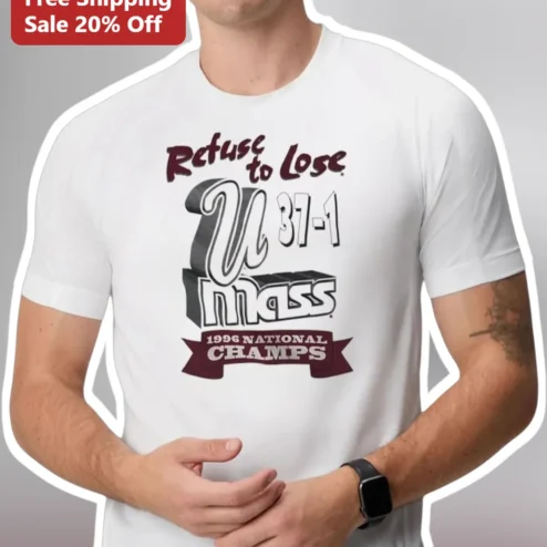 Refuse to Lose UMass 1996 National Champs Vintage Collegiate Tee