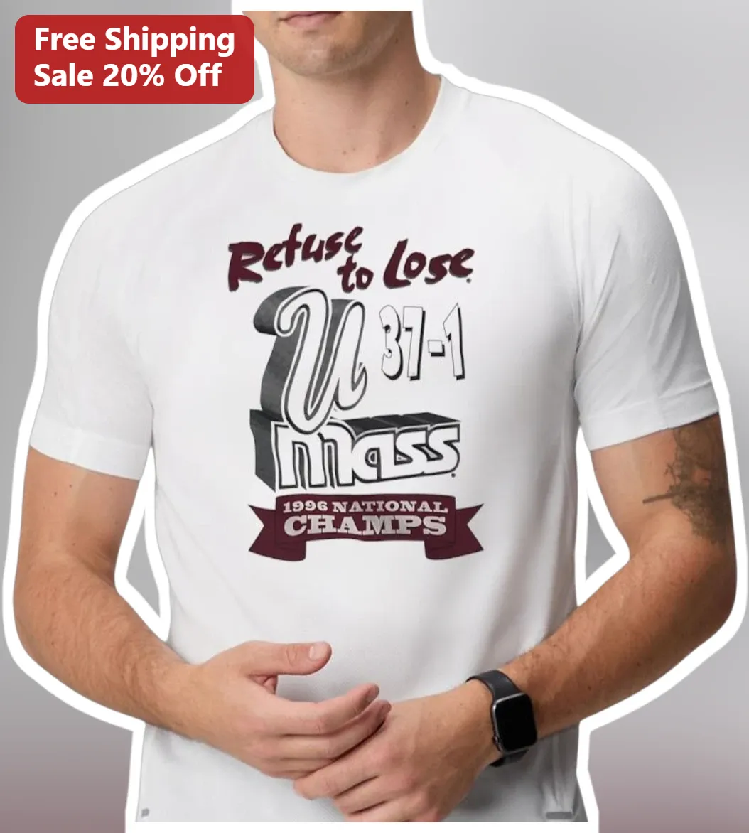 Refuse to Lose UMass 1996 National Champs Vintage Collegiate Tee
