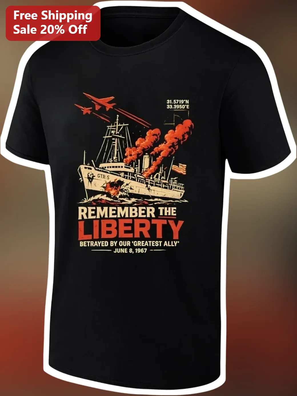 Remember The Liberty USS Incident June 8 1967 Graphic Tee
