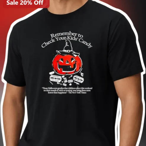Remember to Check Your Kids Candy Halloween Safety Tee Vintage Trick or Treat Parent Gift