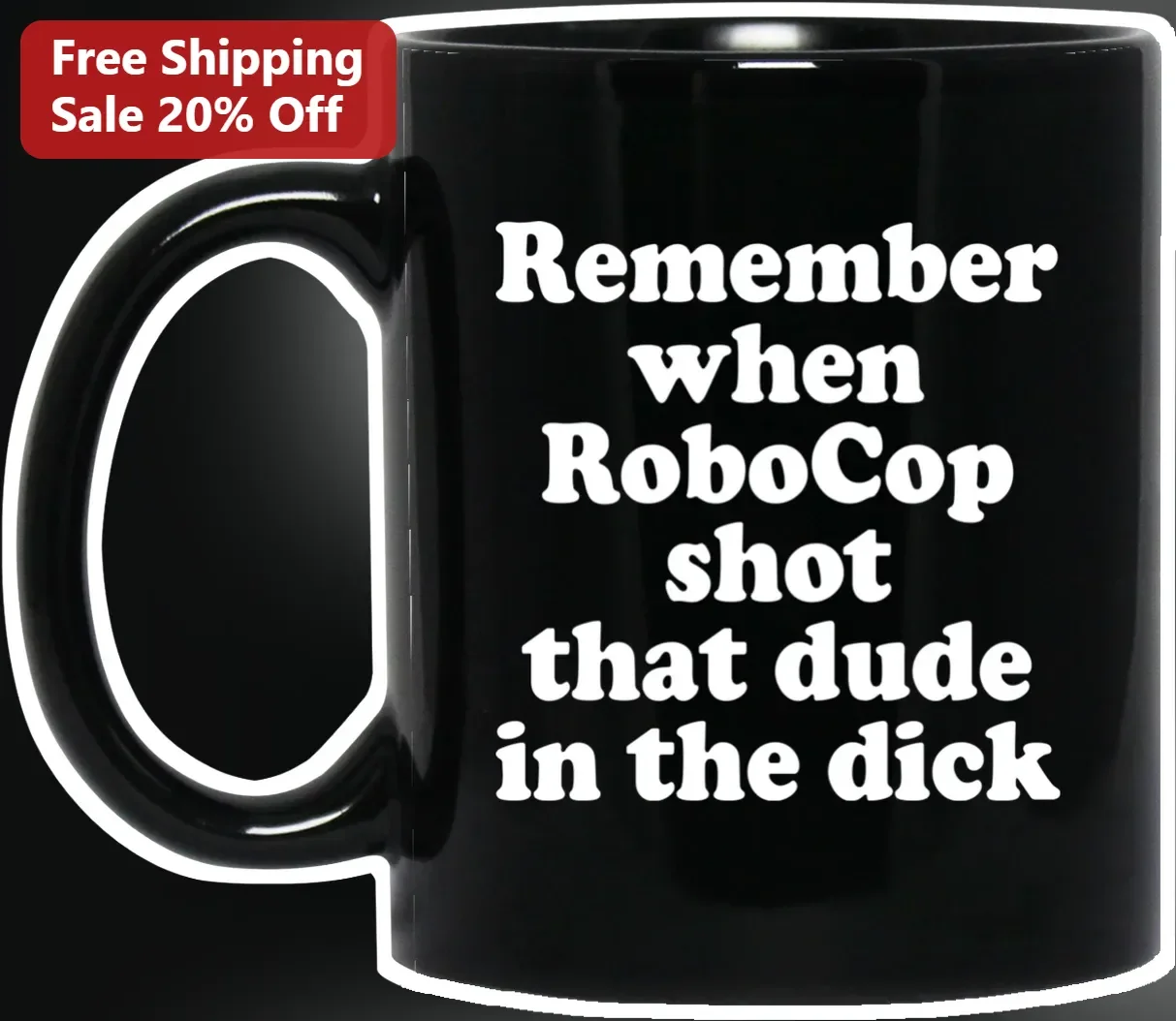 Remember When RoboCop Shot That Dude In The Dick Mug Funny 1987 Sci-Fi Movie Quote Gift For Him