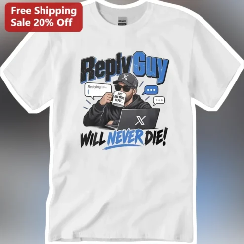 Reply Guy Will Never Die Elon Musk Meme Graphic Tee