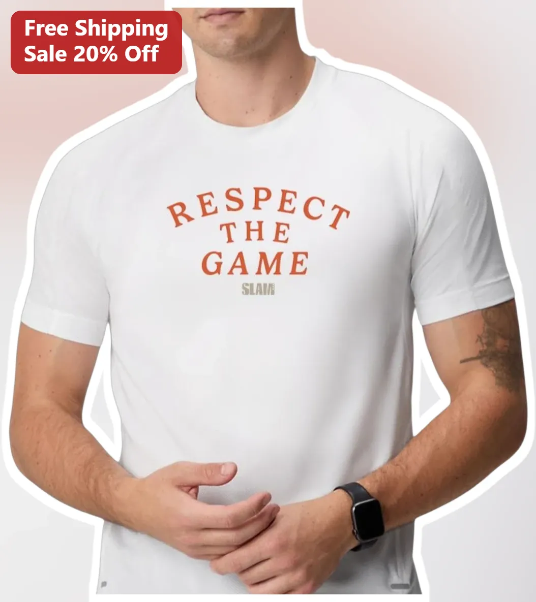 Respect The Game Slam Basketball Graphic Tee For Men Women Sports Fans