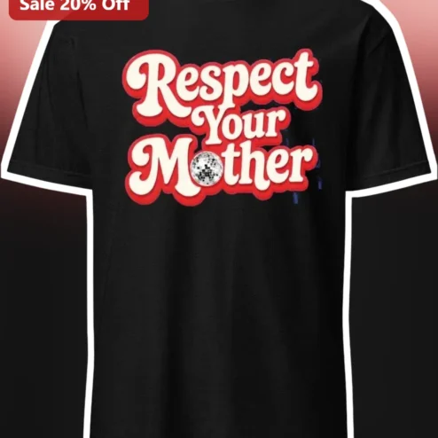 Respect Your Mother Retro Disco Graphic Tee for Women