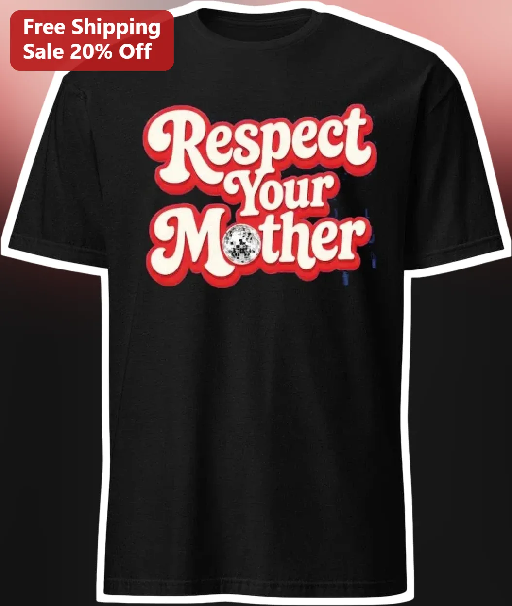 Respect Your Mother Retro Disco Graphic Tee for Women