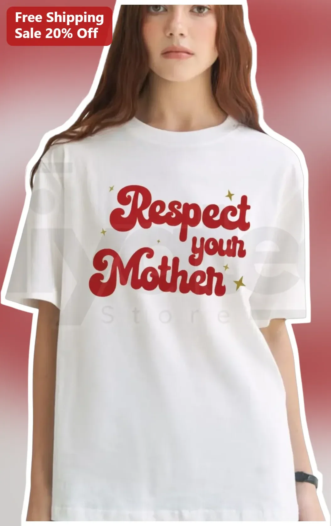 Respect Your Mother Tee Retro Groovy Typography Graphic T-Shirt Gift for Women Fans