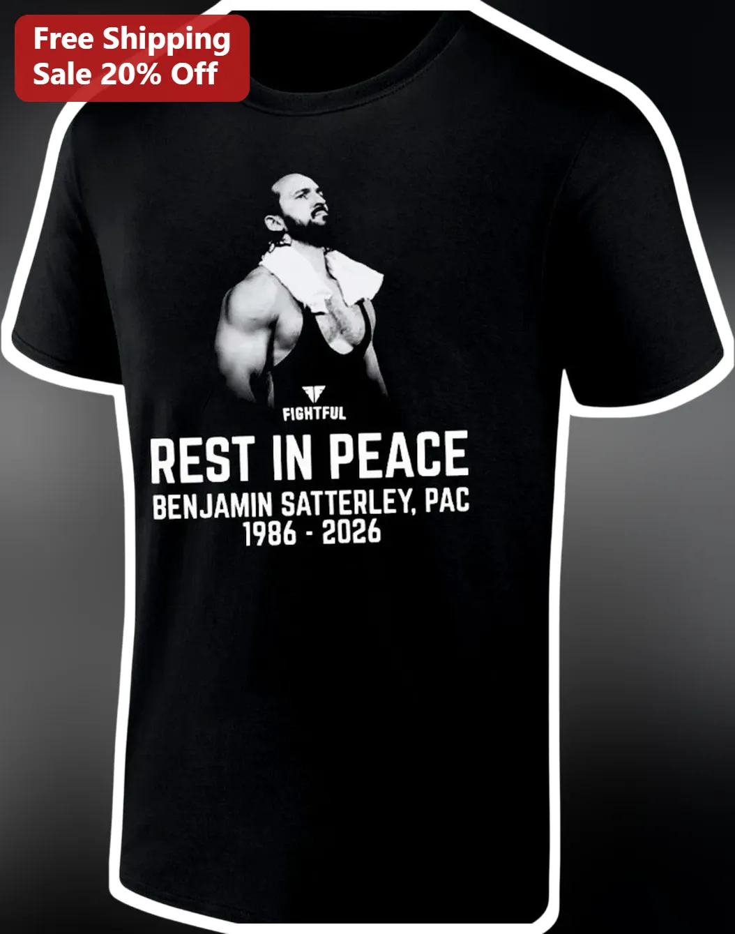 Rest In Peace Benjamin Satterley Memorial Graphic Tee for Wrestling Fans