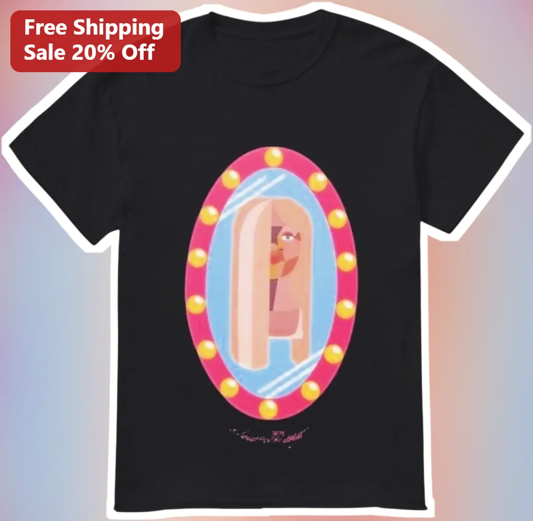 Retro Vanity Mirror Makeup Artist Tee Vintage Glamour Gift for Cosmetology Students