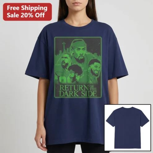 Return of the Dark Side Seattle Seahawks Graphic Tee, Legion of Boom Football Fan Gift for 12s Supporters