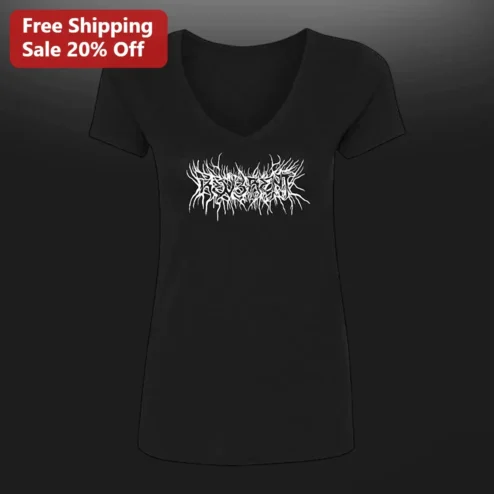 Revenant Black Metal Typography Graphic Tee for Women