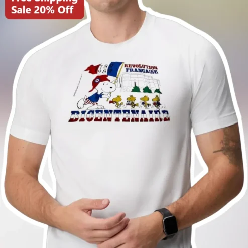 Revolution Francaise Bicentenaire Snoopy Tee French Revolution 1989 Graphic Shirt