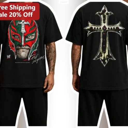 Rey Mysterio Vintage Distressed Mask Graphic Tee for WWE Fans