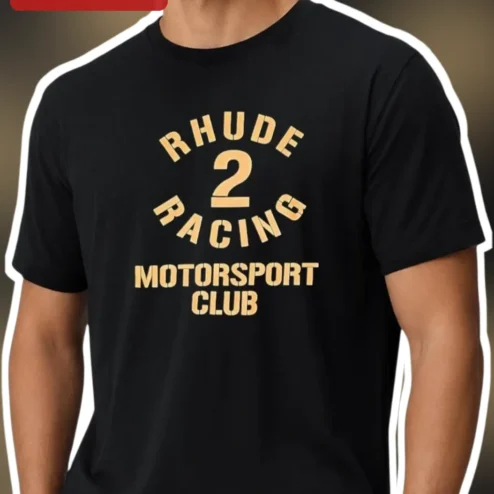 RHUDE 2 Racing Motorsport Club Vintage Streetwear Graphic Tee