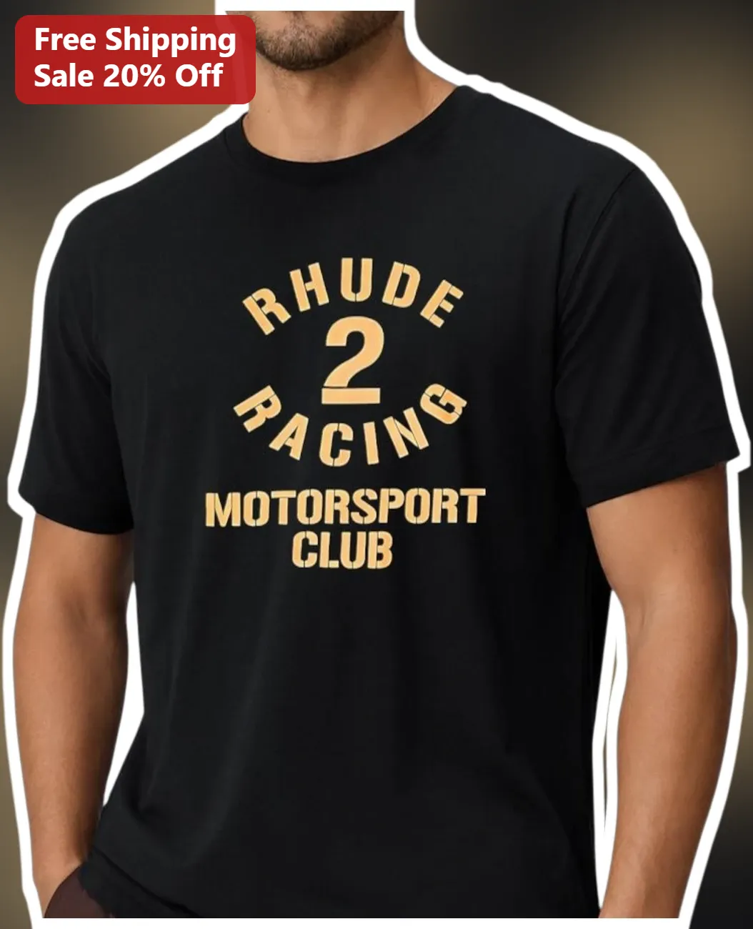 RHUDE 2 Racing Motorsport Club Vintage Streetwear Graphic Tee