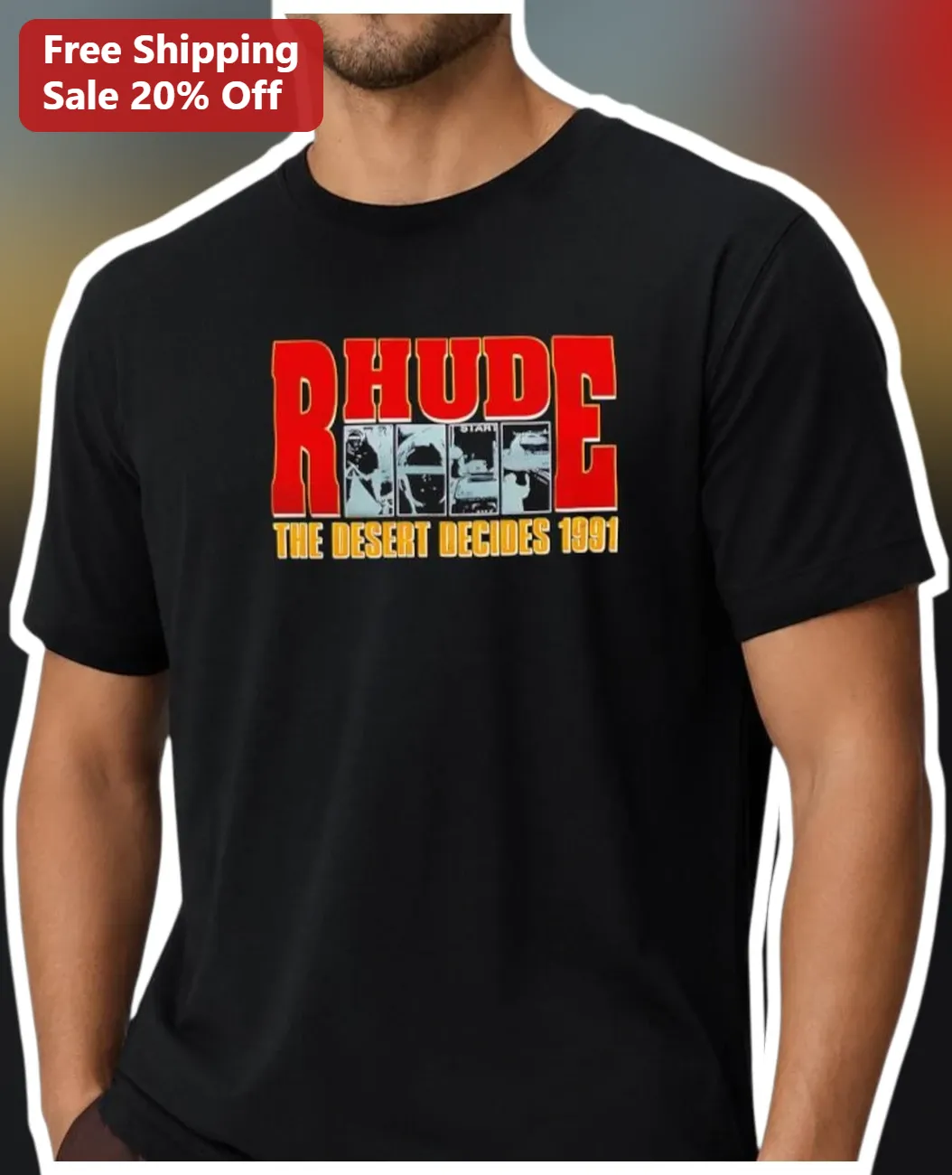 RHUDE The Desert Decides 1991 Vintage Military Graphic Tee