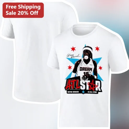 Rhyne Howard ATL Star 4X All-Star Graphic Tee Atlanta Dream WNBA Basketball Fan Shirt