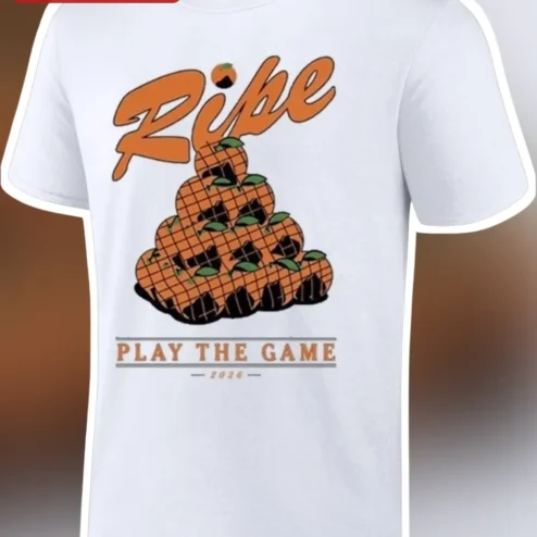 Ribe Play The Game Retro Orange Pyramid Graphic Tee Personalized Gift