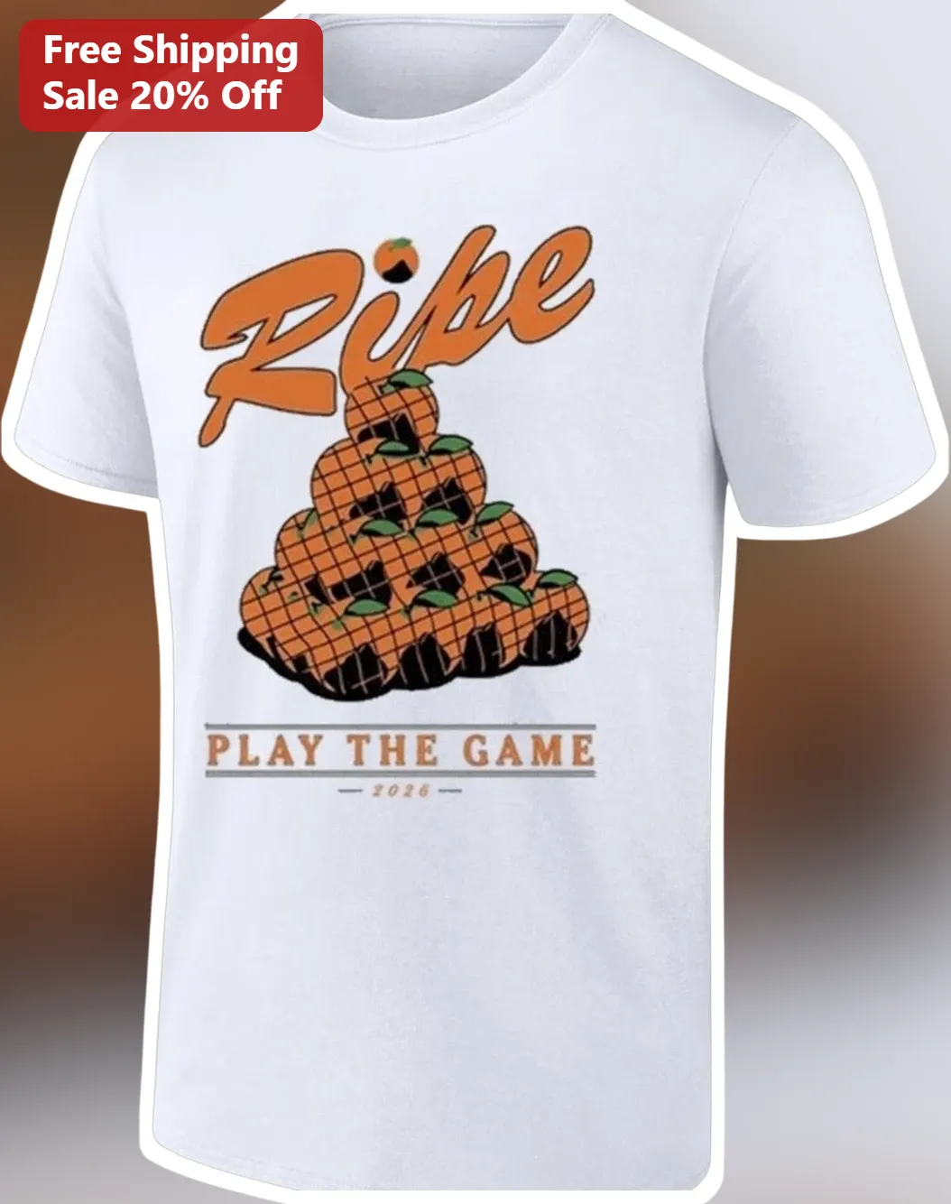 Ribe Play The Game Retro Orange Pyramid Graphic Tee Personalized Gift