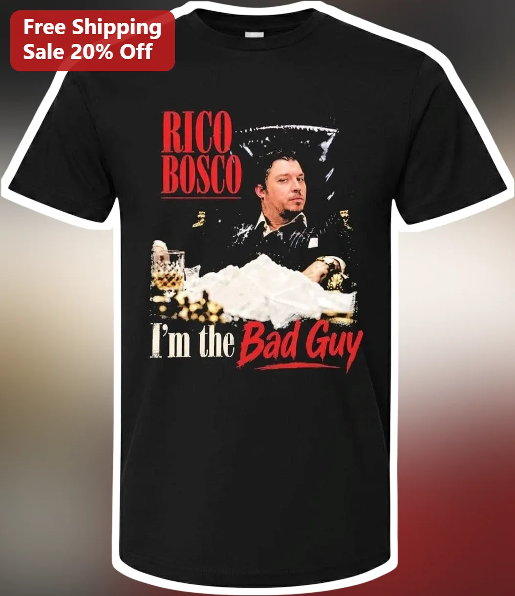 Rico Bosco I'm the Bad Guy Graphic Tee Ray Stevenson Vikings Shirt