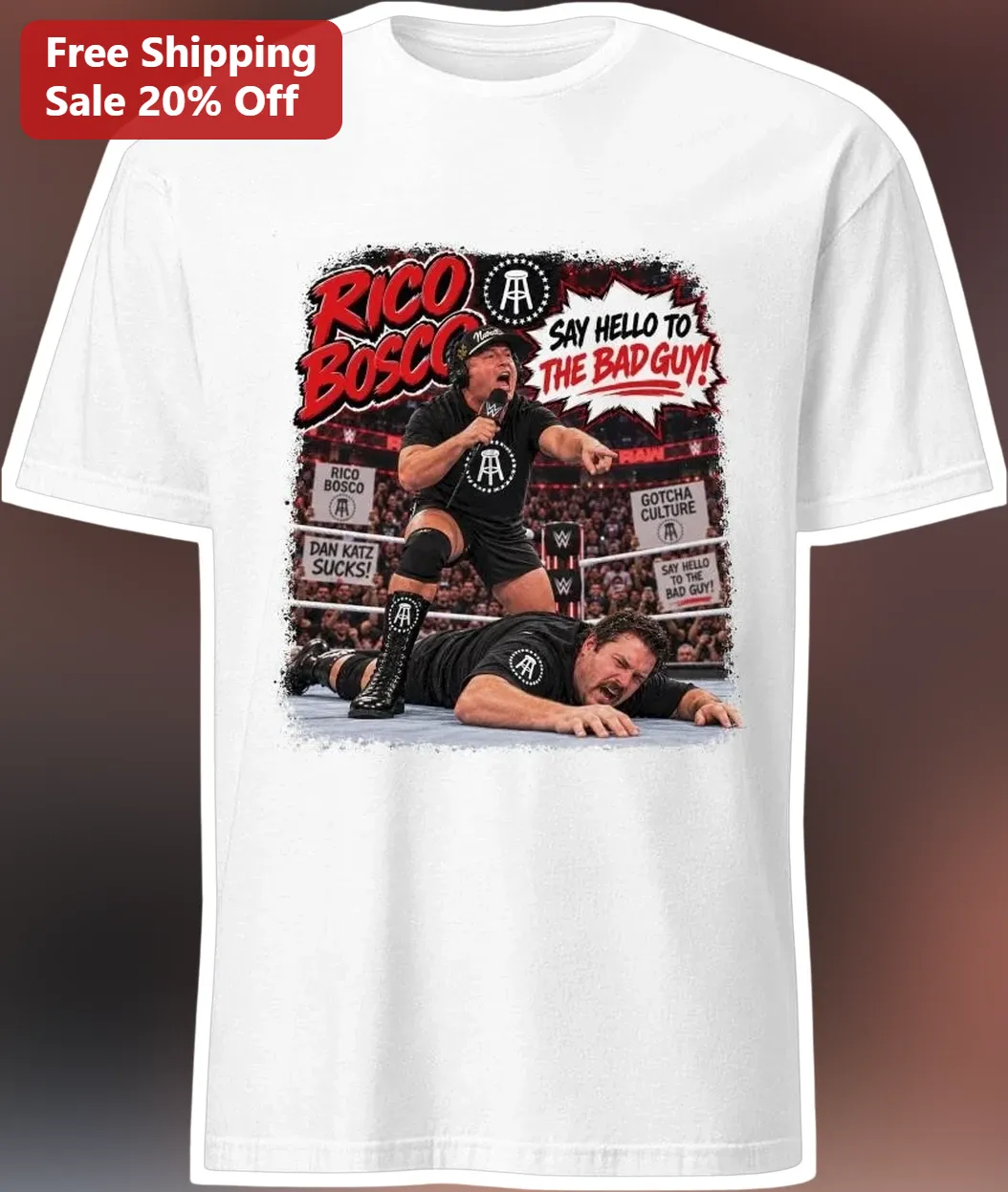 Rico Bosco Say Hello To The Bad Guy Graphic Tee