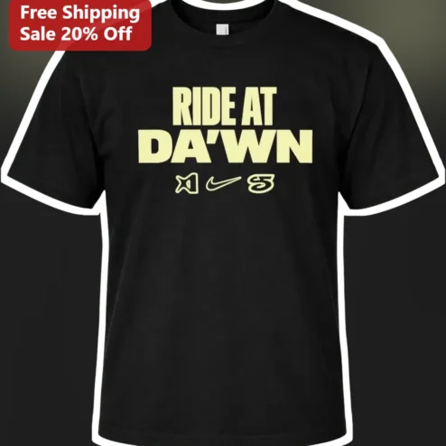 Ride At Da'wn Graphic Tee For Cyclists And Runners