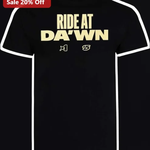 Ride At Da'wn Tee Surfing Fishing Angler Gift Men Women Black Cotton Shirt
