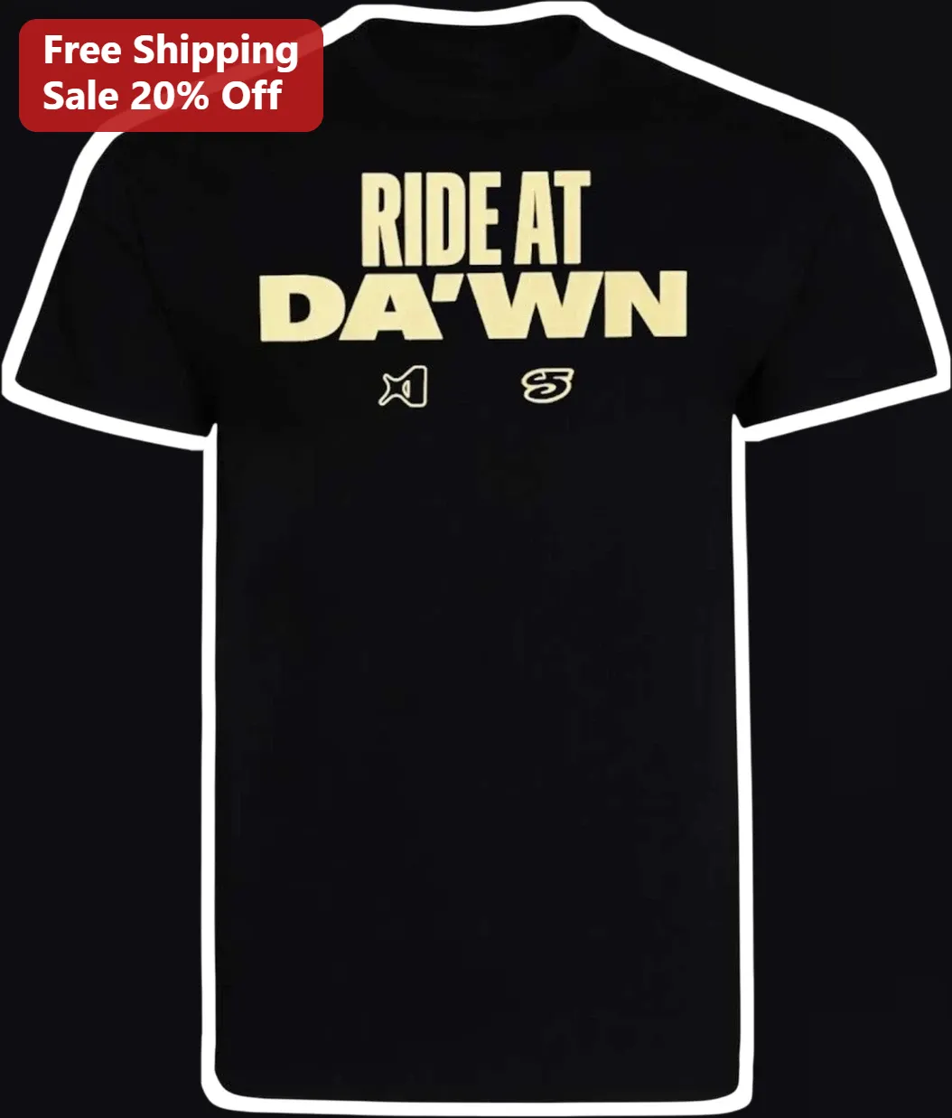 Ride At Da'wn Tee Surfing Fishing Angler Gift Men Women Black Cotton Shirt