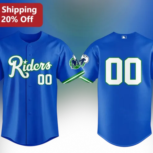 Riders Custom Baseball Jersey Personalized Youth Team Uniform Royal Blue