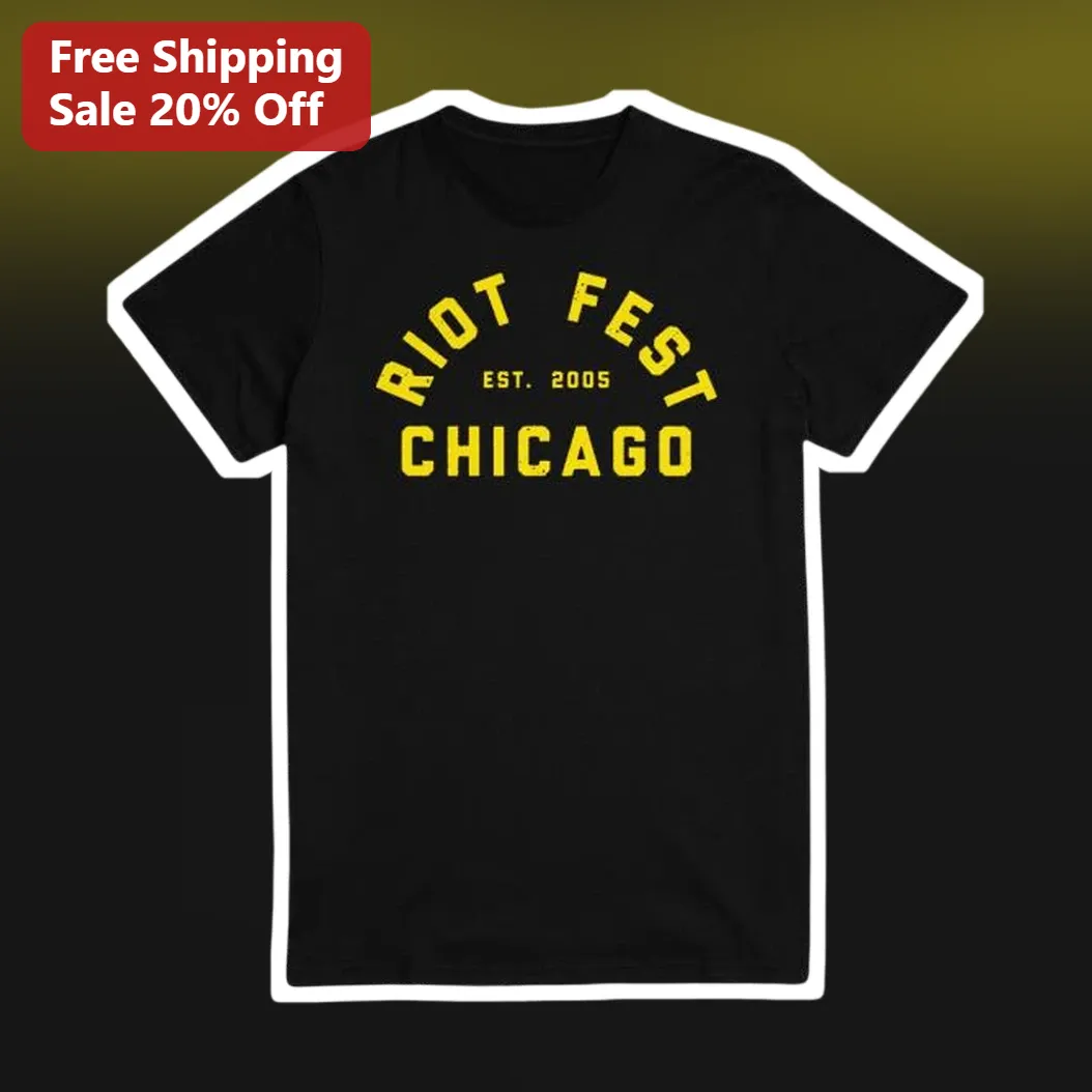Riot Fest Chicago Est. 2005 Vintage Style Graphic Tee for Music Festival Fans