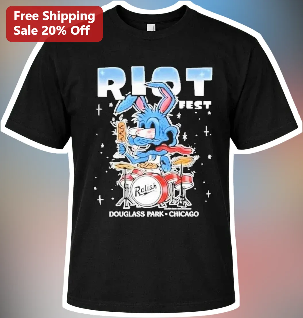 Riot Fest Douglass Park Chicago Tee Roger Rabbit Drummer Graphic Shirt