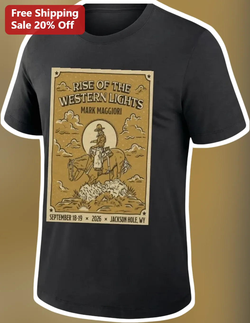 Rise of the Western Lights Mark Maggiori Vintage Cowboy Graphic Tee