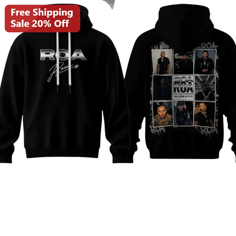 ROA Coleccion De Fotos El Roa Signature Hoodie Urban Reggaeton Fan Merch