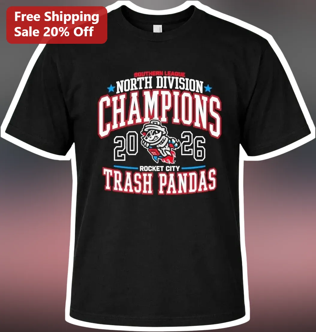 Rocket City Trash Pandas Southern League North Division Champions 2026 Baseball Graphic Tee