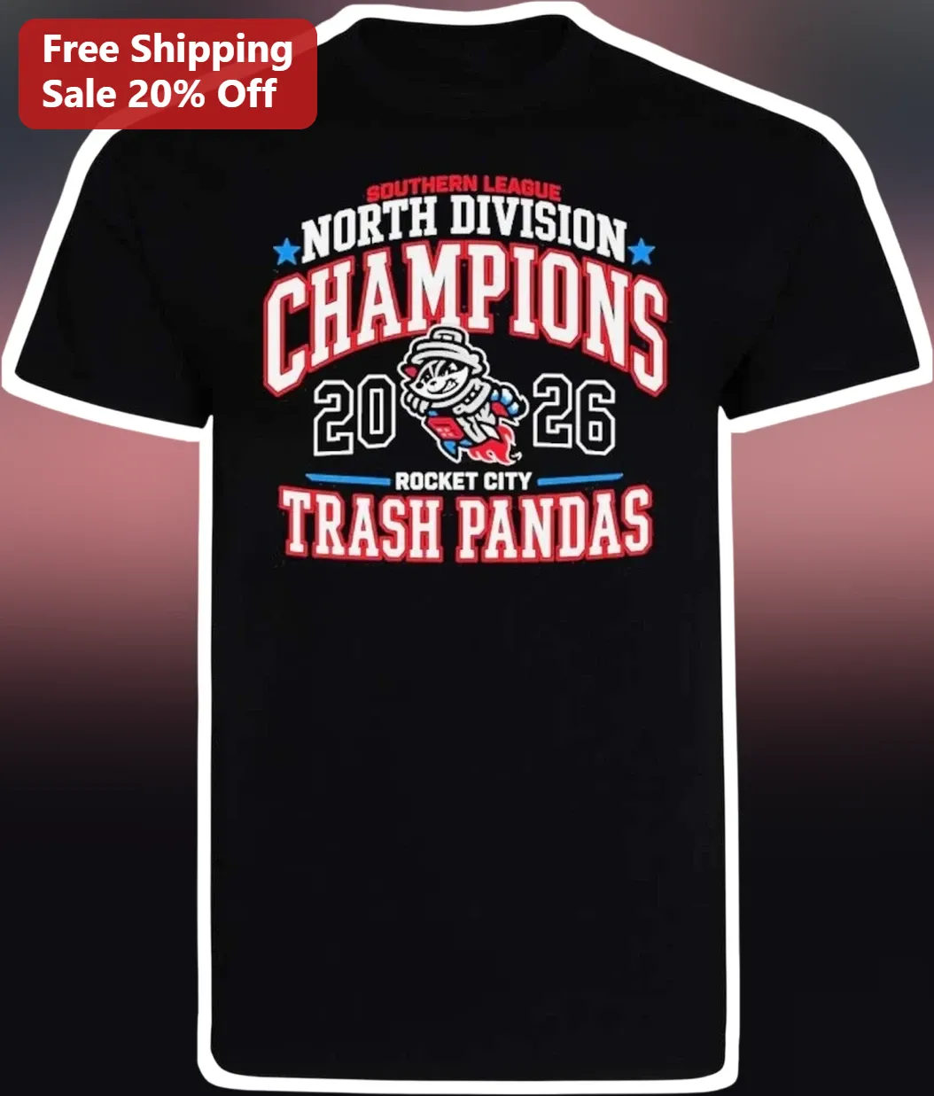 Rocket City Trash Pandas Southern League North Division Champions Tee