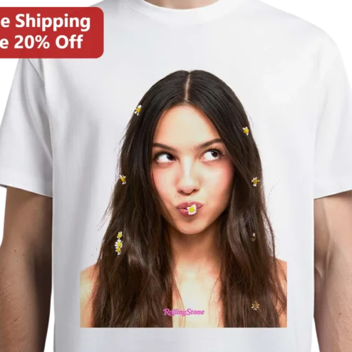 Rolling Stone Olivia Rodrigo Graphic Tee Pop Star Cover Art Shirt