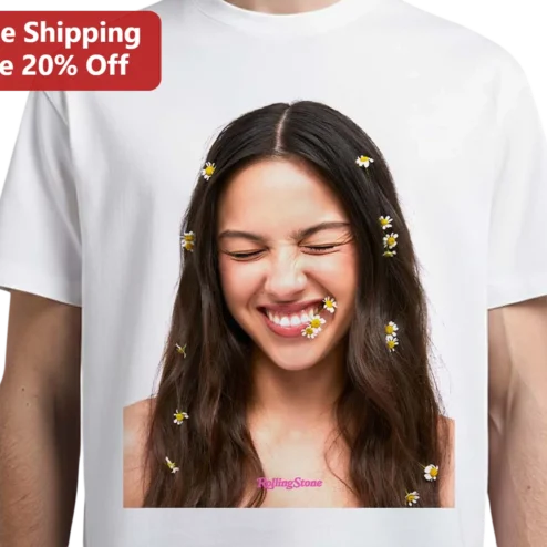 Rolling Stone Olivia Rodrigo Graphic Tee Pop Star Music Fan Gift