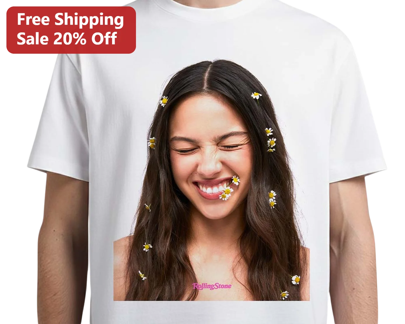 Rolling Stone Olivia Rodrigo Graphic Tee Pop Star Music Fan Gift