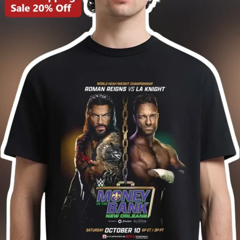 Roman Reigns vs La Knight World Heavyweight Championship Money in the Bank New Orleans Tee